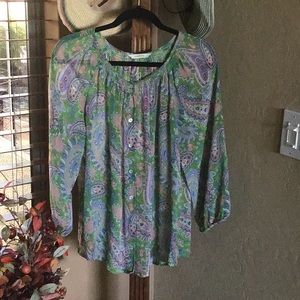 Silk paisley Sundance blouse